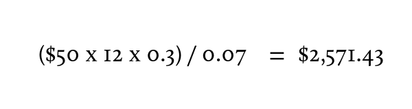 Photo of an Example LTV Calculation for SaaS