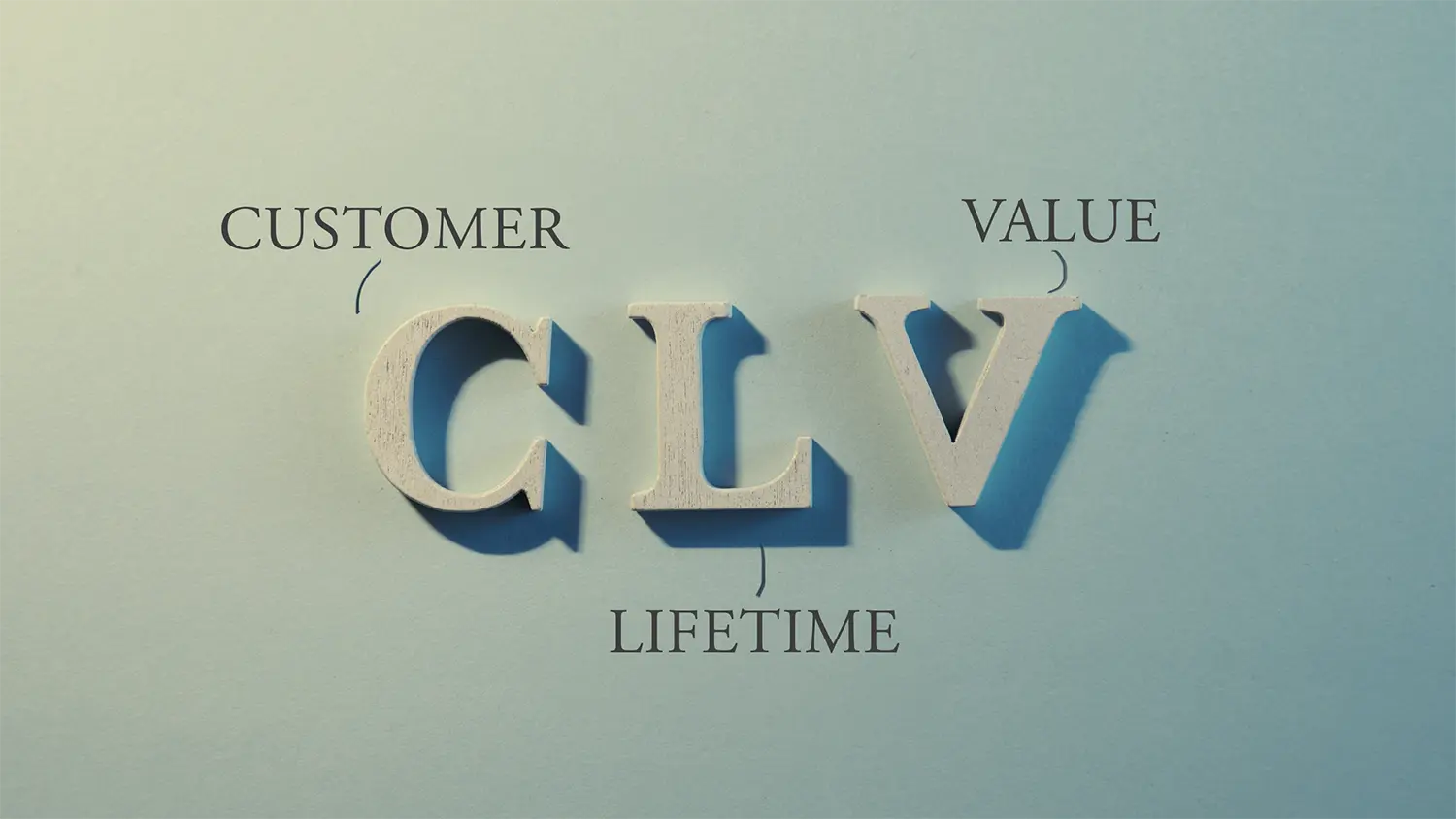Image of the Letters CLV and the Words Customer Lifetime Value