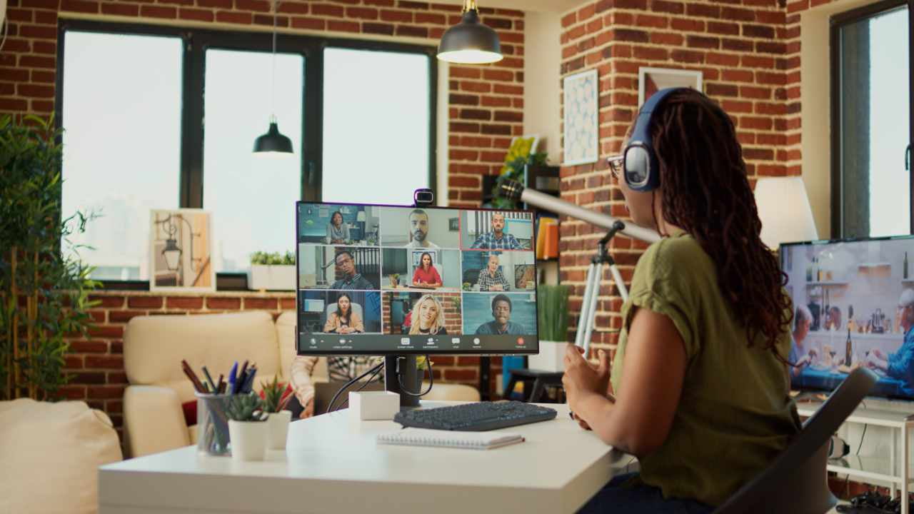 freelancer-on a video call attending-business-meeting