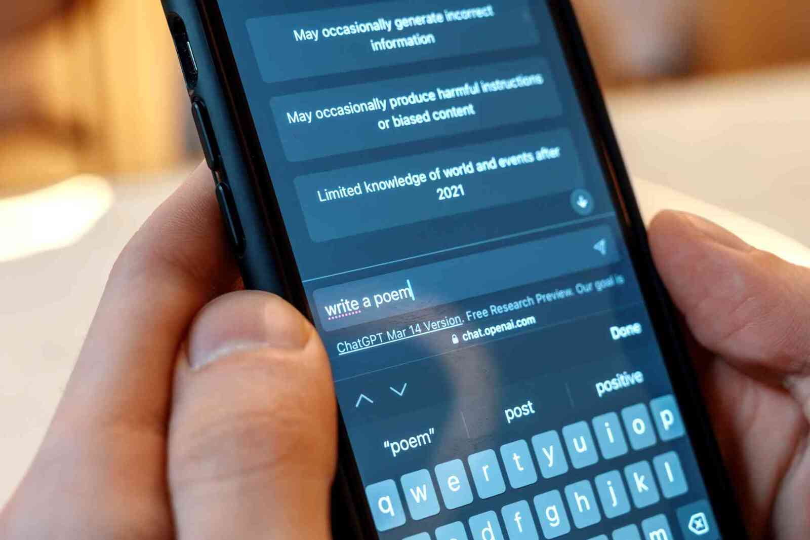 using chatgpt on the phone