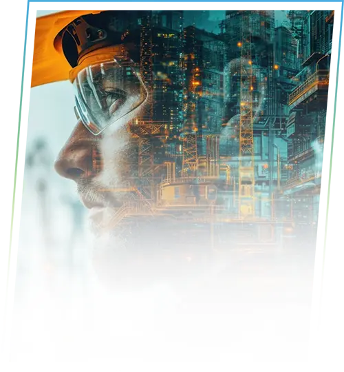 Construction Worker Imagining What He Will Build